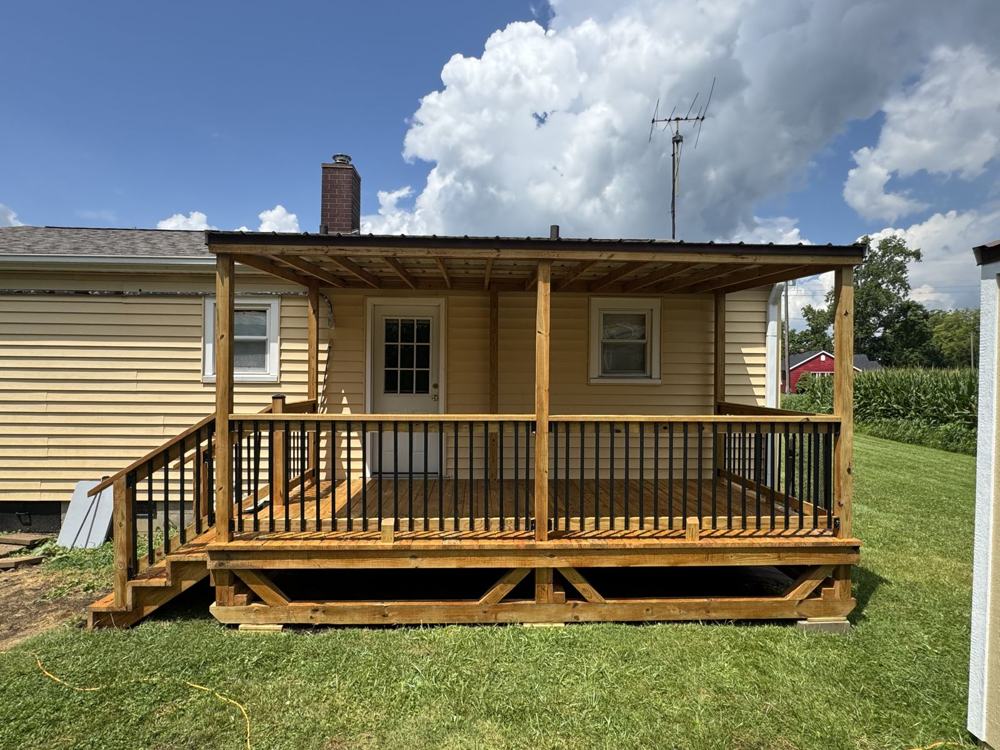 TimberCraft 8' x 16' Covered Deck + Side Landing